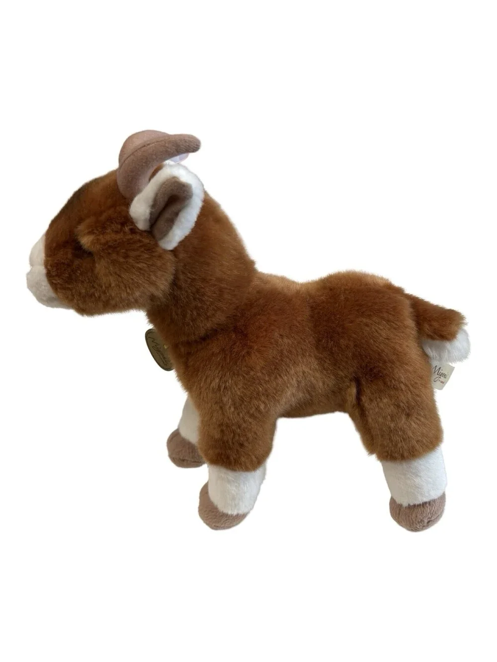 2024 Aurora Miyoni Brown Goat 10-Inch Plush Stuffed Animal Toy